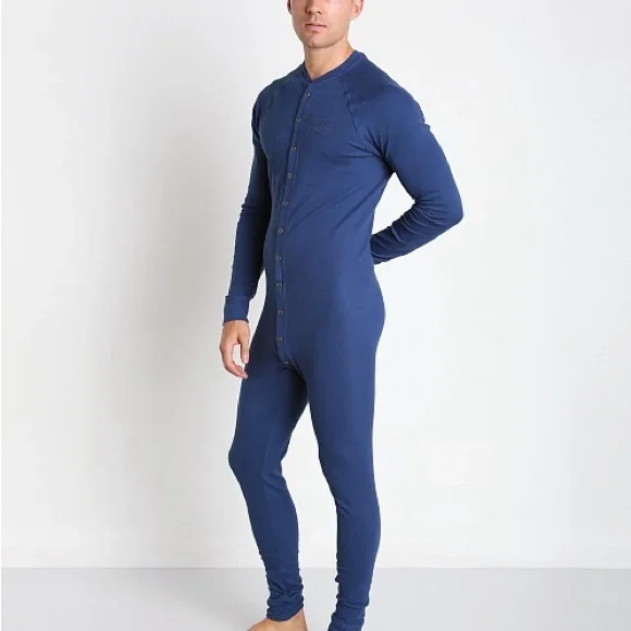 NWOT Nasty Pig Union Suit in Blue, XL - Picture 3 of 7